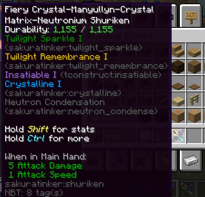 Sakura Tinker, Моды, Minecraft