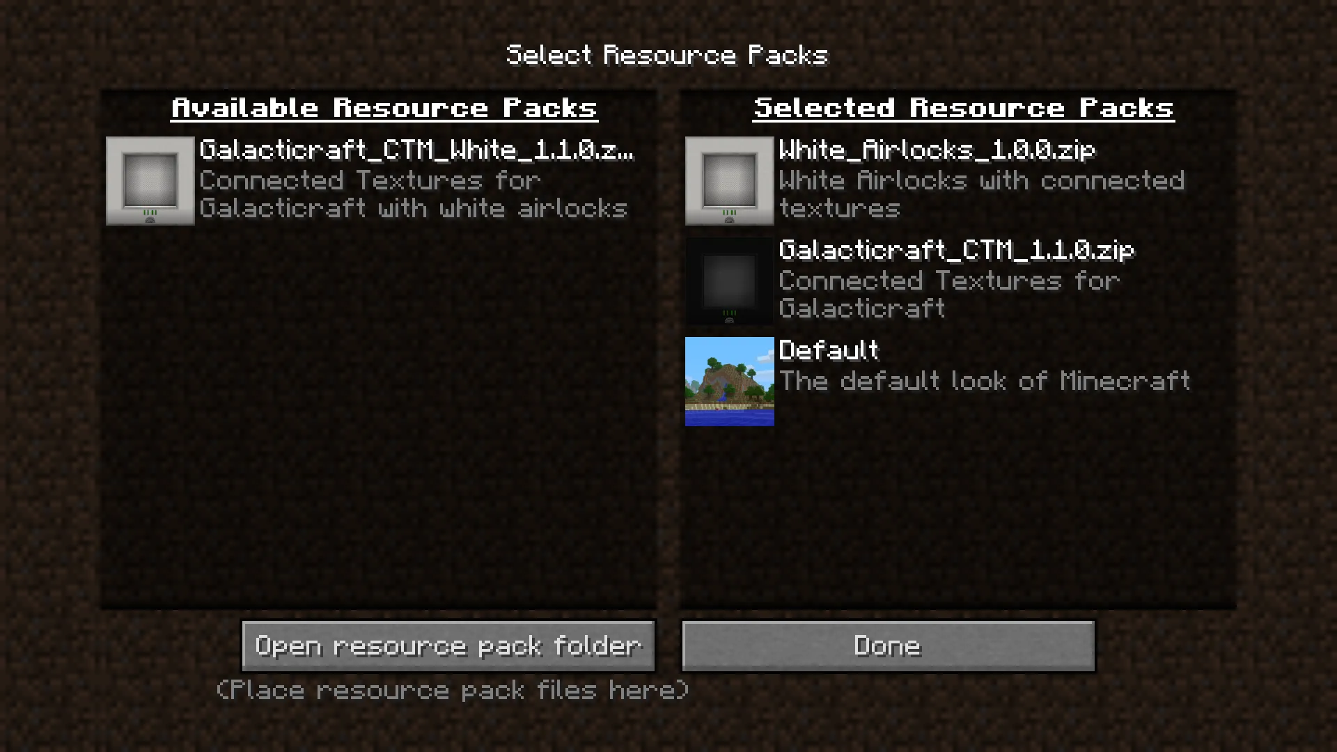 White Airlocks, Текстуры, Minecraft