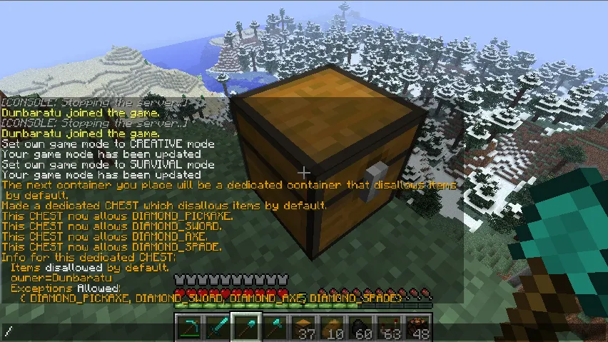 ContainerDedication — скриншот 2 (Плагины, Minecraft)