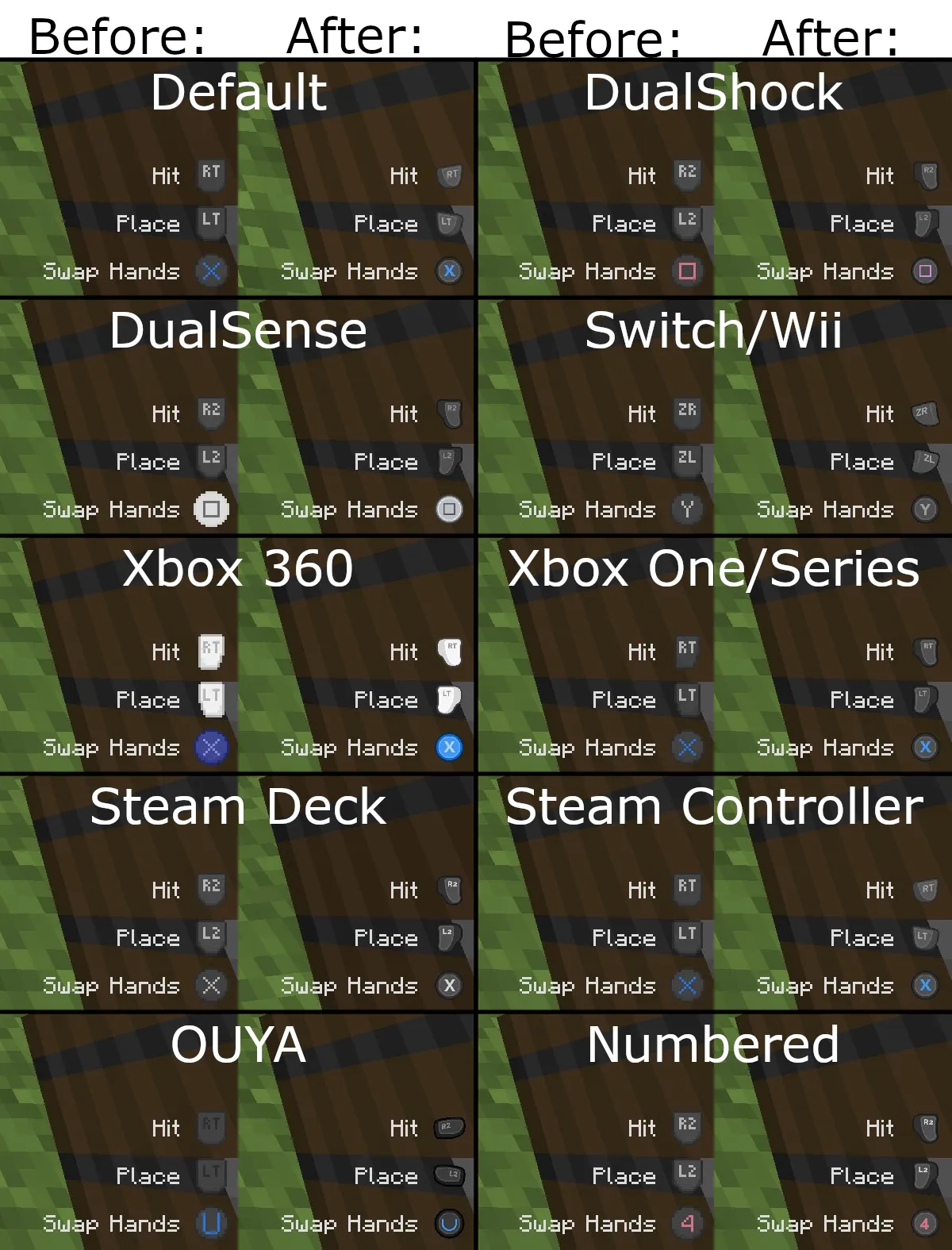 Xelu's Free Controller Prompts for MidnightControls — скриншот 2 (Текстуры, Minecraft)