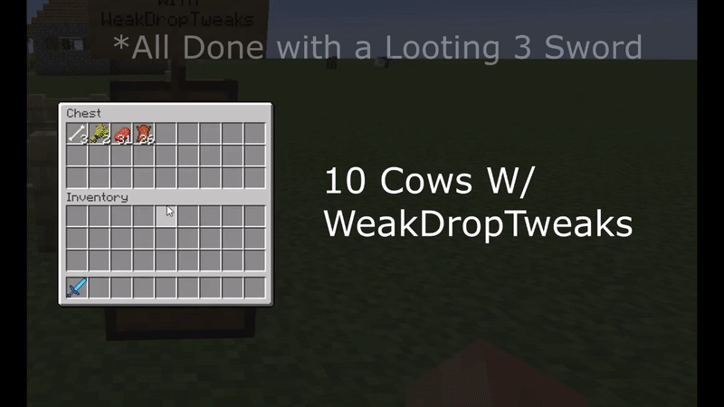 Weak Drops Tweaked, Моды, Minecraft