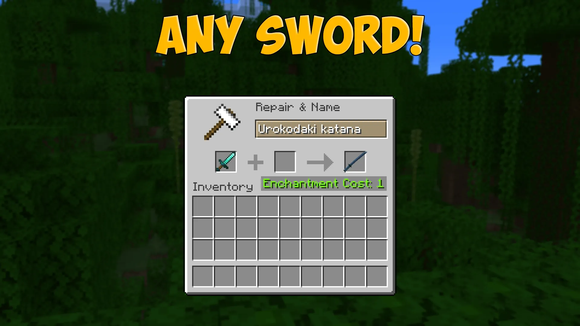 Urokodaki katana from anime Demon slayer — скриншот 4 (Текстуры, Minecraft)