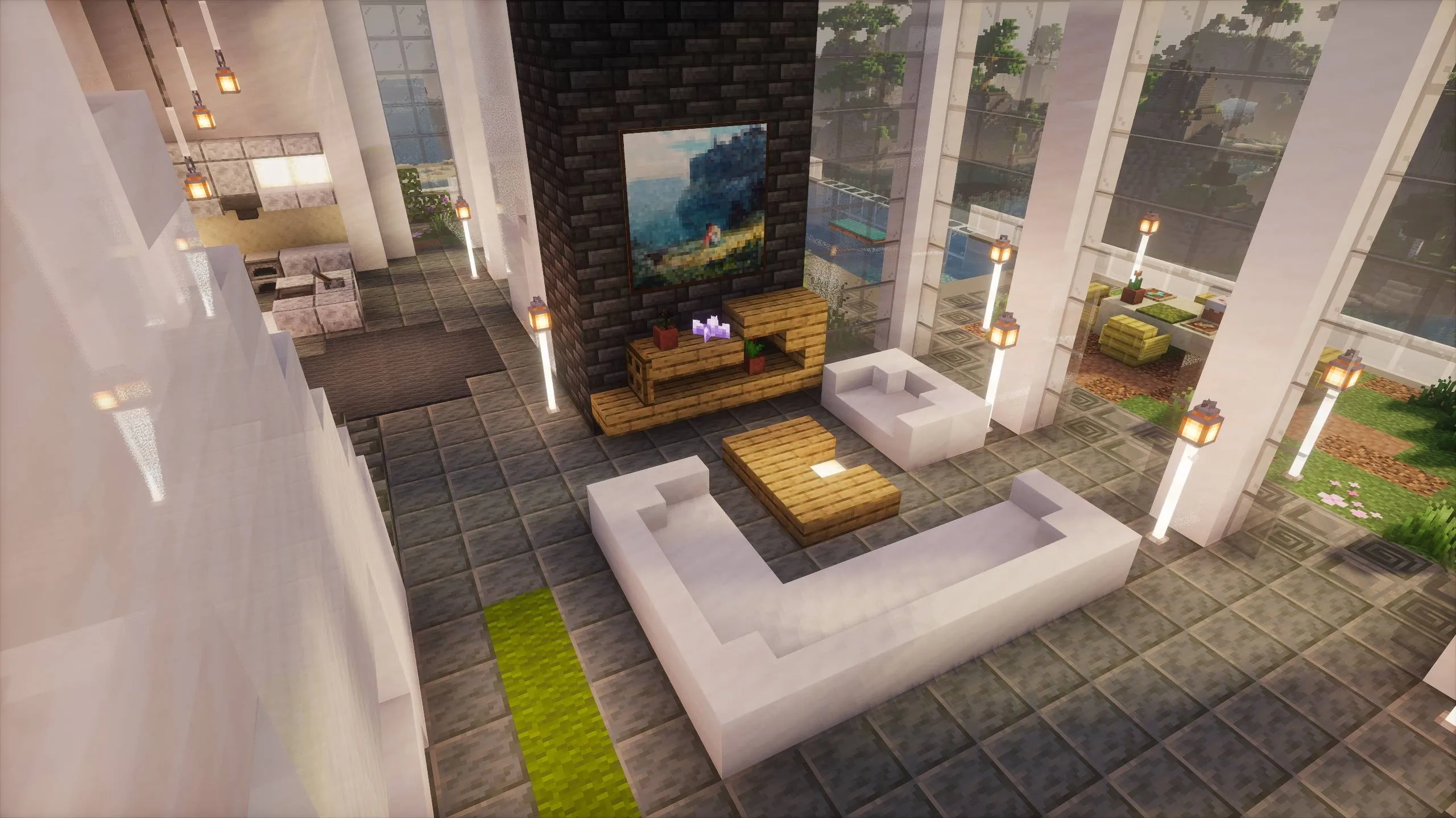 Modern Mansion - Survival Spawn — скриншот 11 (Карты, Minecraft)