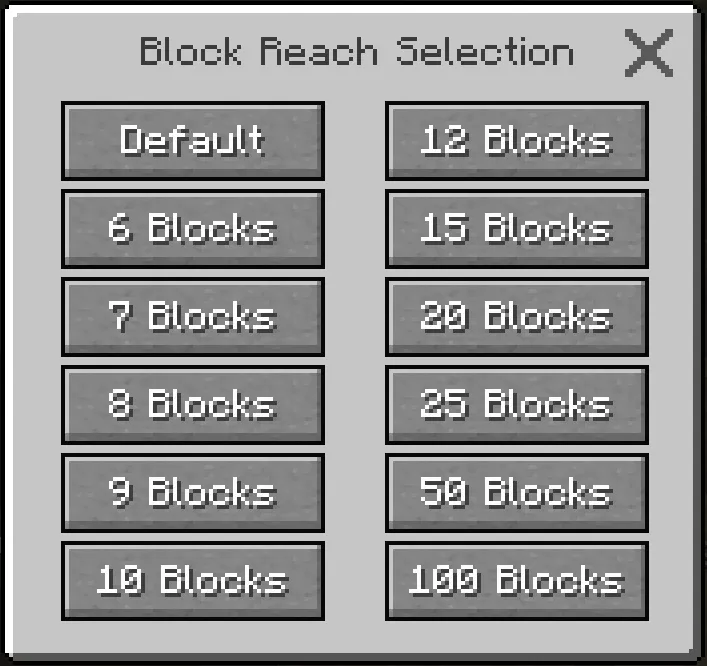 Customizable Block Reach, Моды, Minecraft
