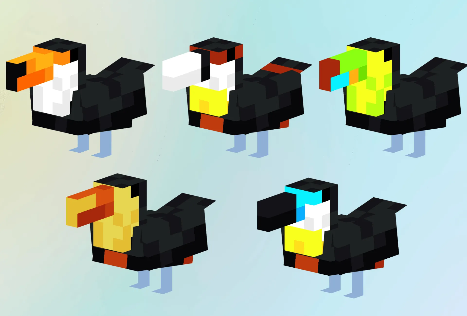 Prettier Parrots, Текстуры, Minecraft
