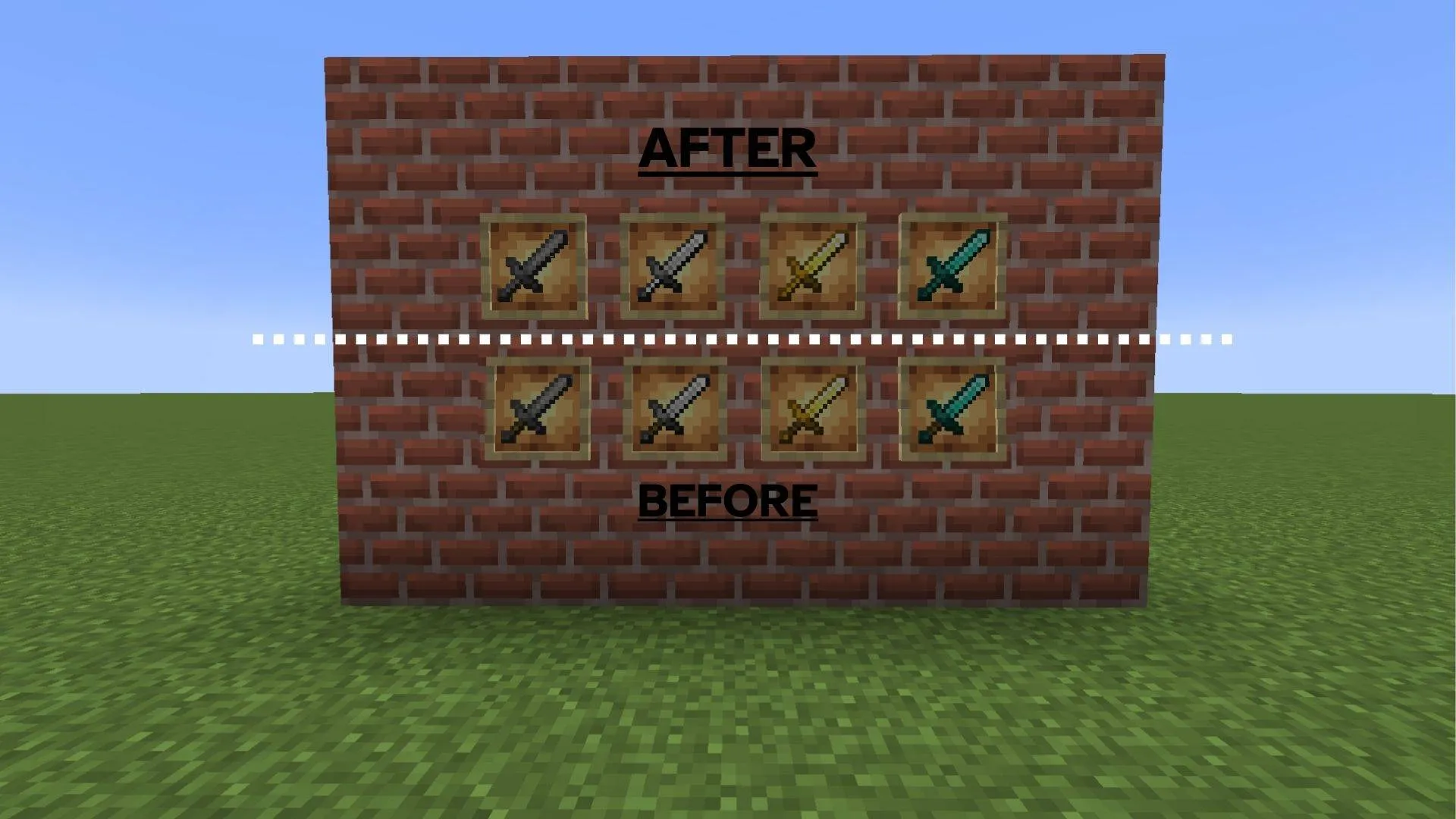 SWORD HANDLES MADE OUT OF RESPECTIVE MATERIAL — скриншот 1 (Текстуры, Minecraft)
