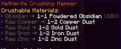 Dust & Ores — скриншот 2 (Моды, Minecraft)