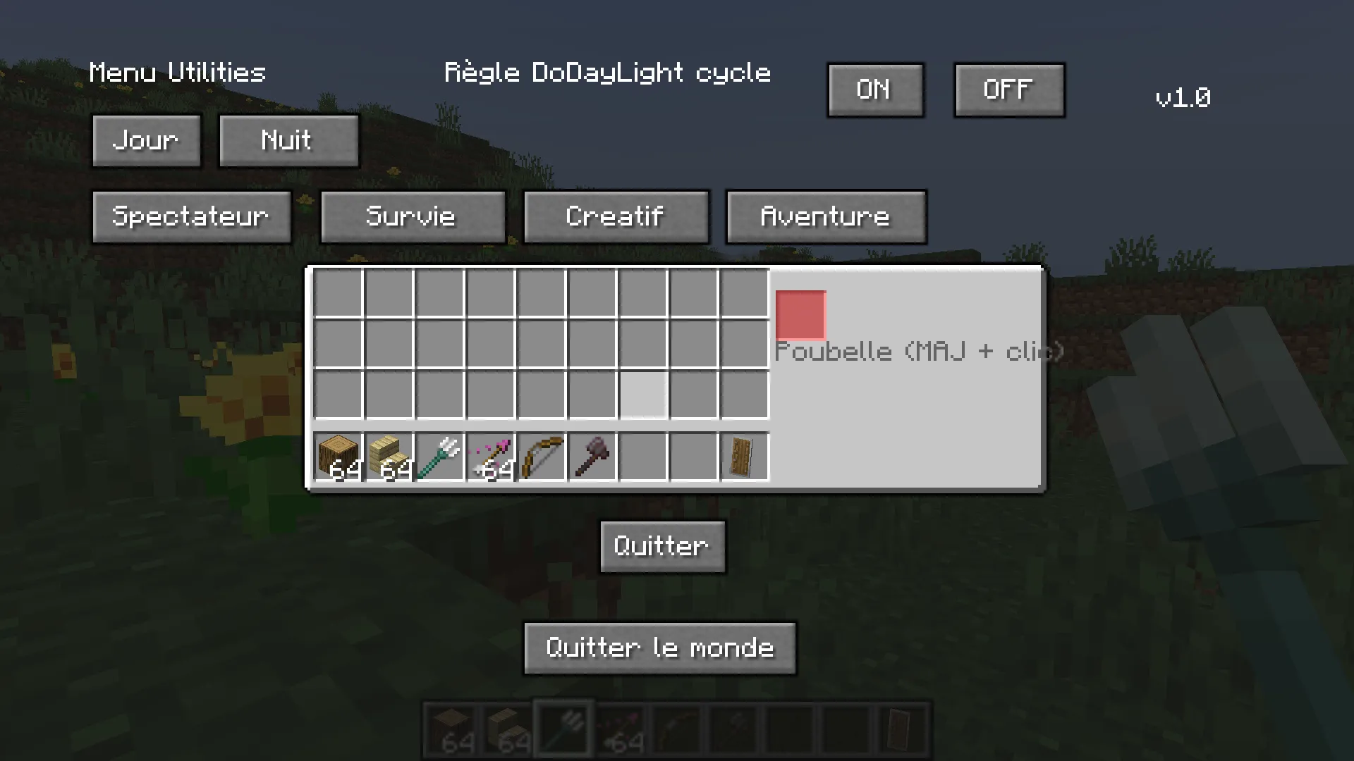 Utilities Menu, Моды, Minecraft