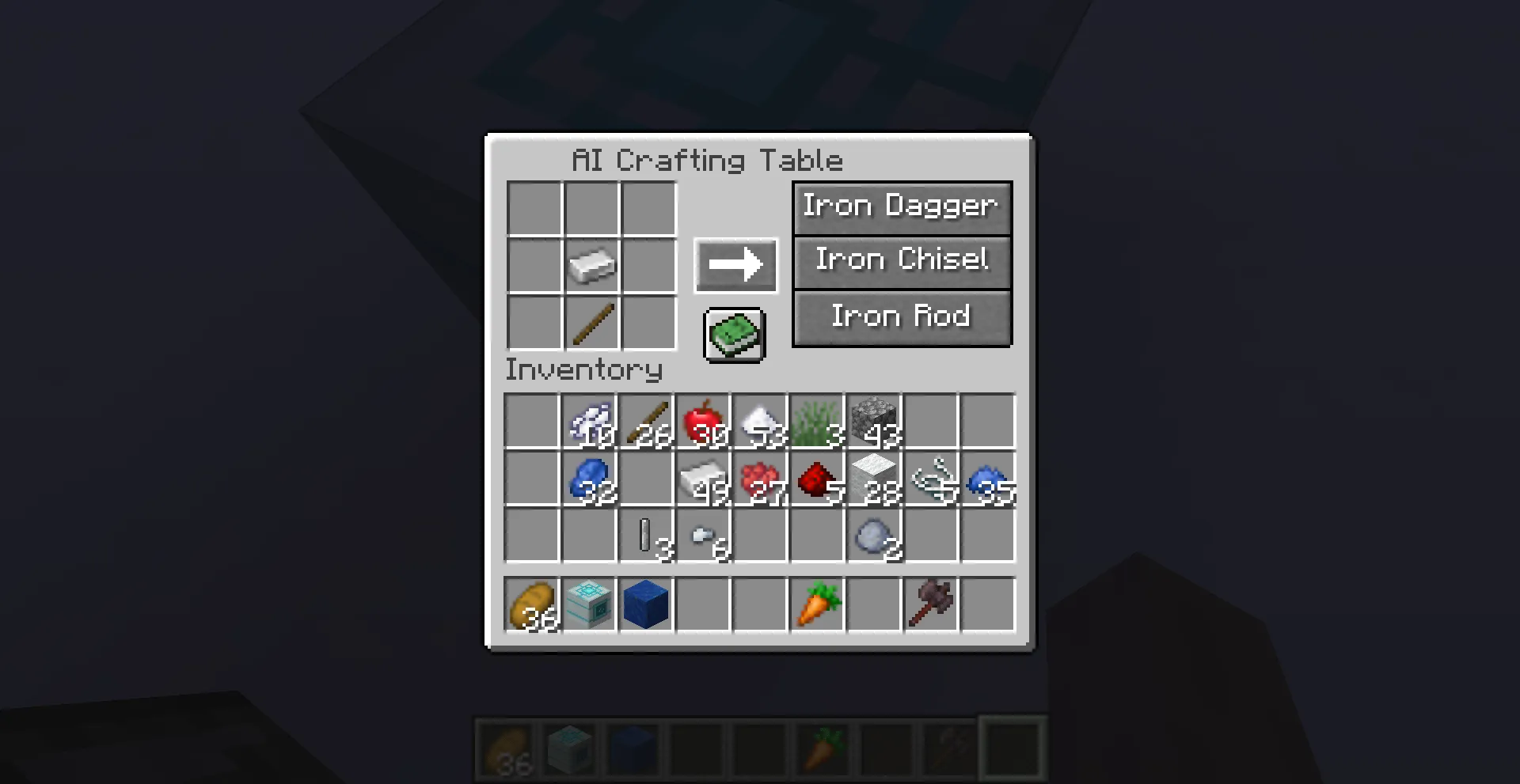 AICraftingTable — скриншот 1 (Моды, Minecraft)