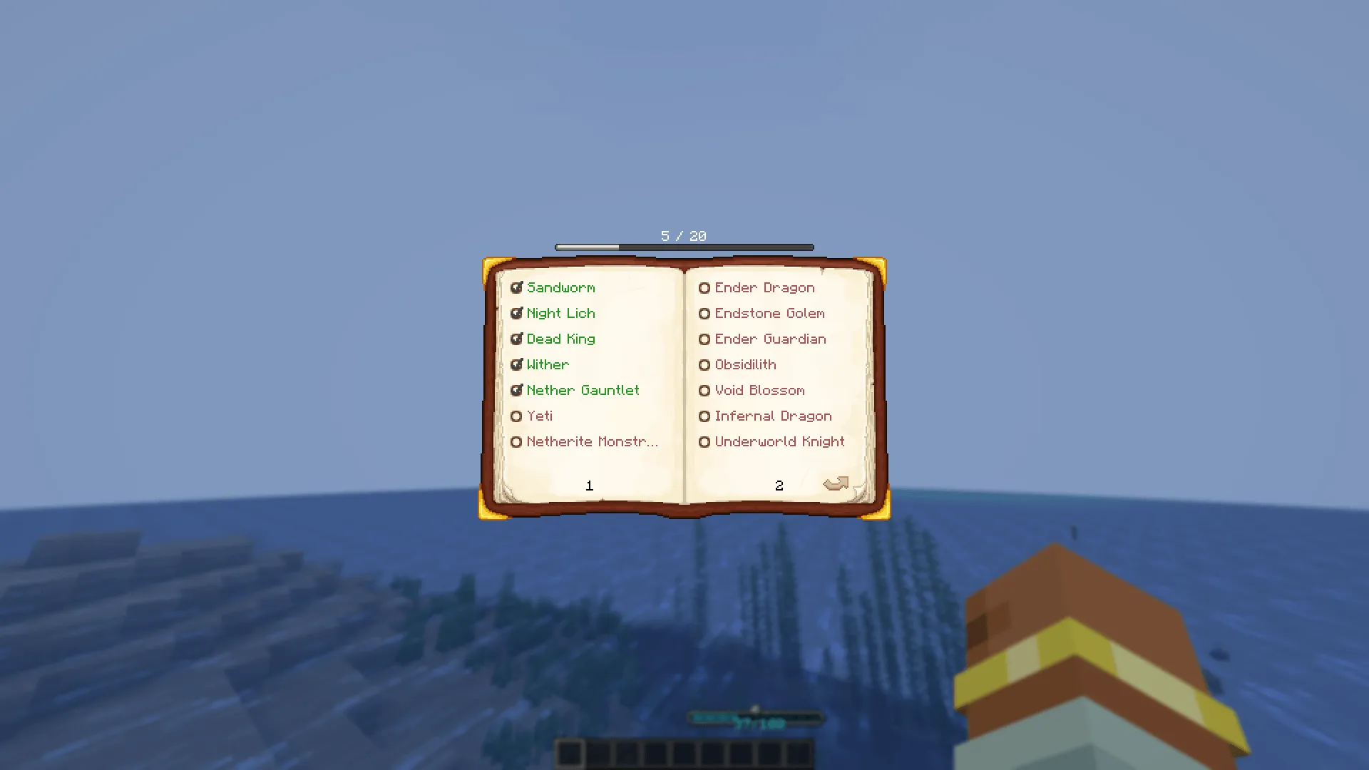 Boss Checklist, Моды, Minecraft