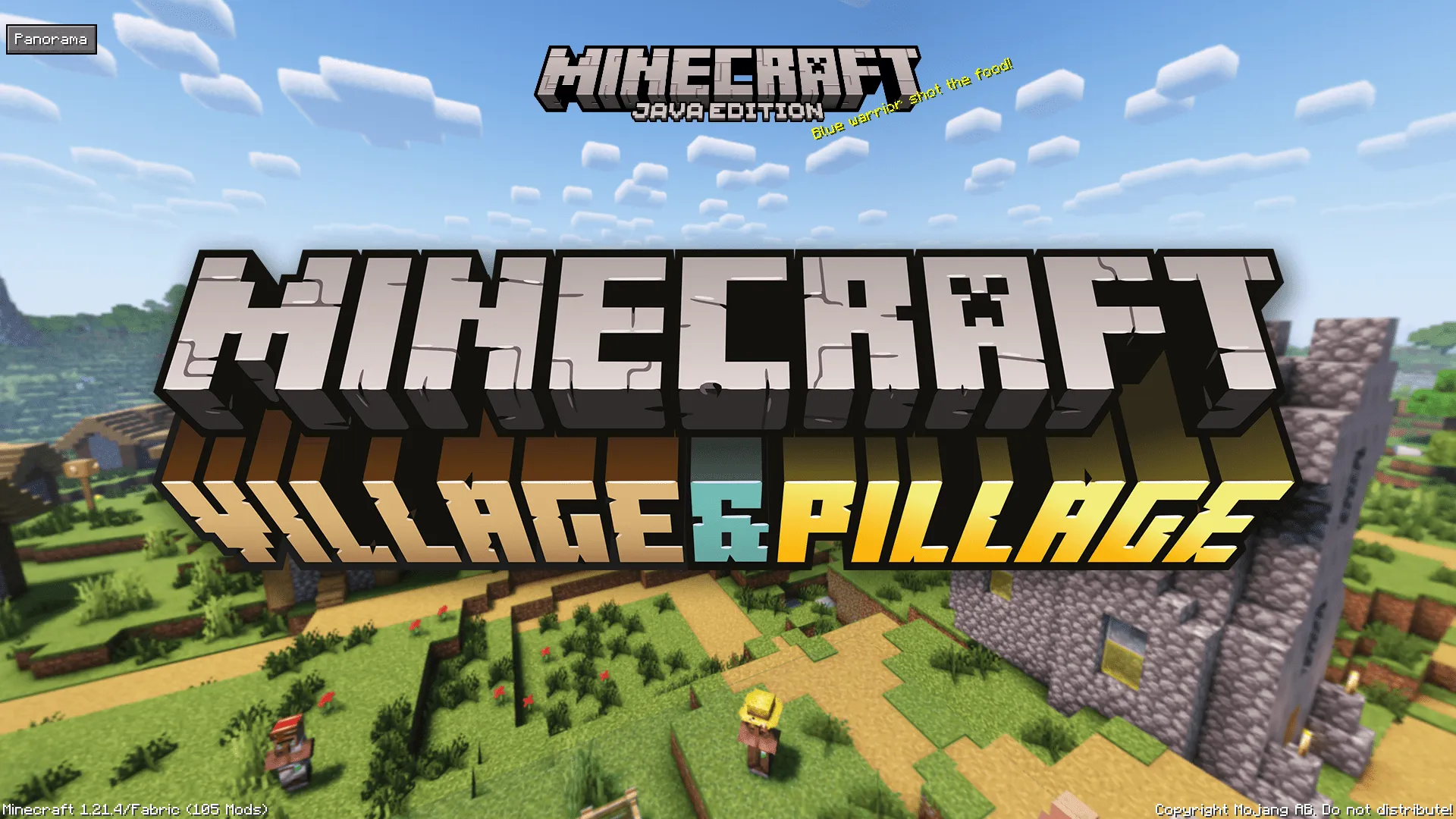 Village & Pillage Panorama with Shaders — скриншот 1 (Текстуры, Minecraft)