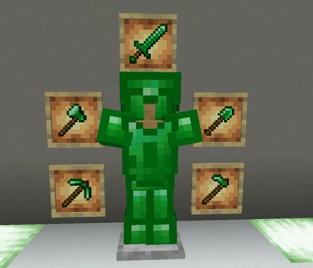 Chickens Emerald Equipment — скриншот 1 (Моды, Minecraft)