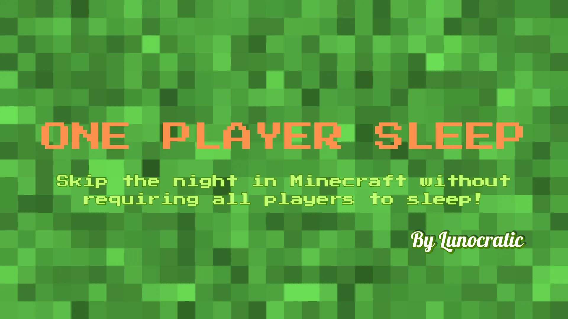 OnePlayerSleep — скриншот 1 (Плагины, Minecraft)