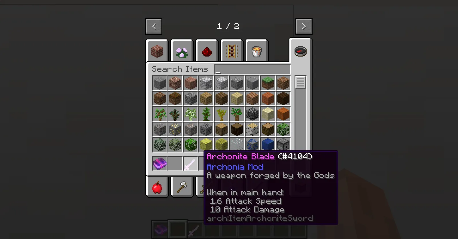 Archonia Mod, Моды, Minecraft