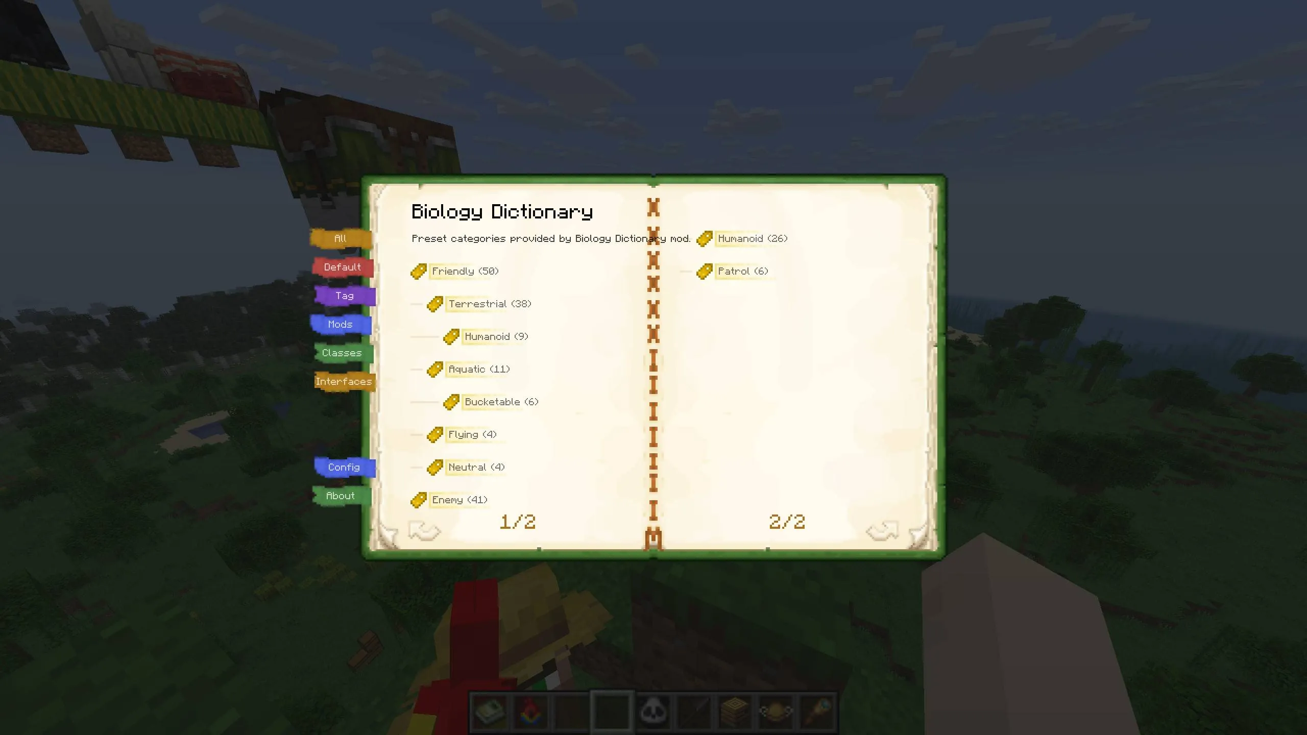 Biology Dictionary, Моды, Minecraft