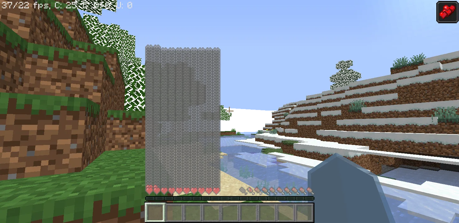 Hearts and Hunger Bars Transparent — скриншот 1 (Текстуры, Minecraft)