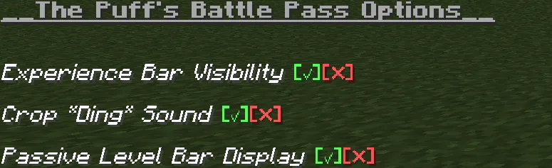 The Puff's Battlepass — скриншот 2 (Дата-паки, Minecraft)