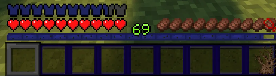 Hotbar+ Blue — скриншот 1 (Кастомизации, Minecraft)