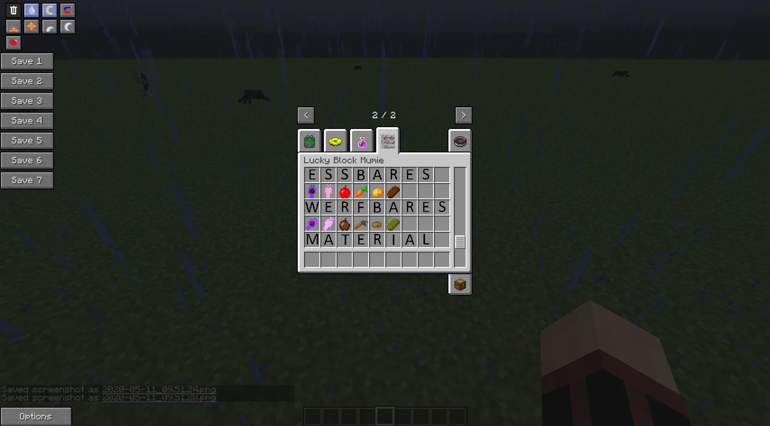 Lucky Block Mumie, Кастомизации, Minecraft