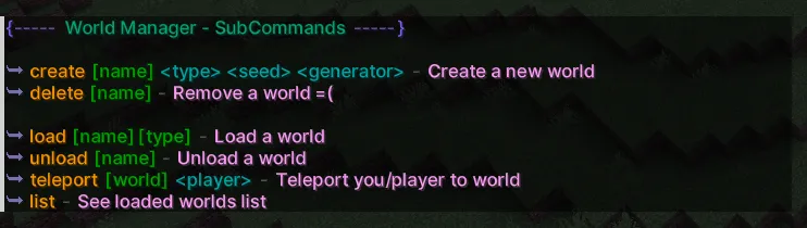 Easy-WorldManager — скриншот 3 (Плагины, Minecraft)