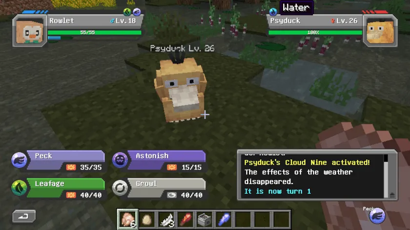 Cobblemon In-Battle Type Icons — скриншот 1 (Моды, Minecraft)