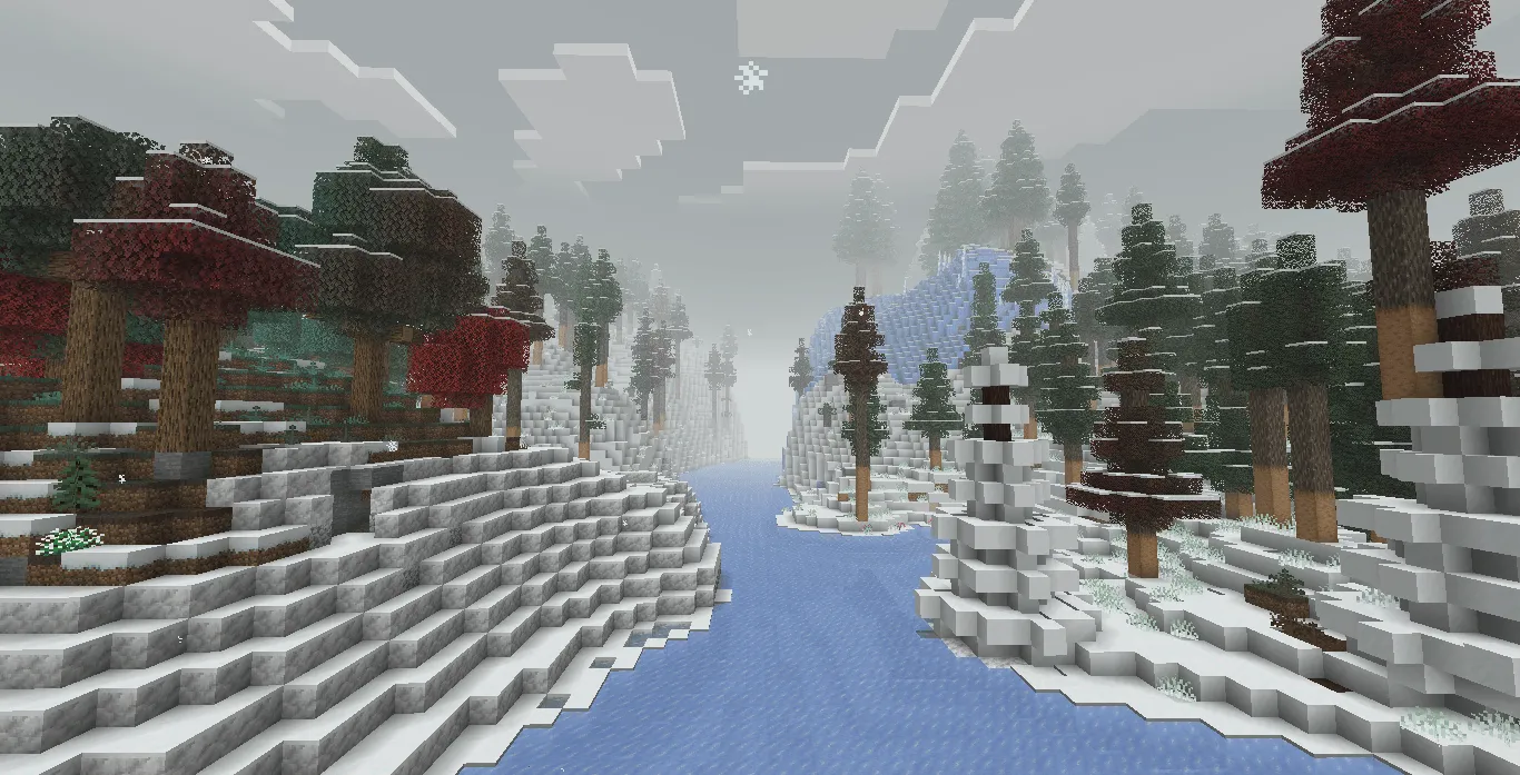Winter Waters & Snowy Skies — скриншот 1 (Текстуры, Minecraft)