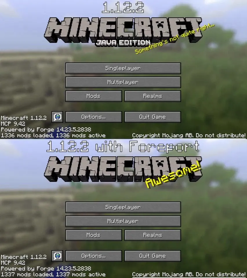 Foreport, Моды, Minecraft