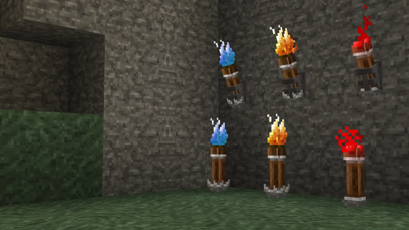 Standalone Detailed Torch Sconce — скриншот 1 (Текстуры, Minecraft)