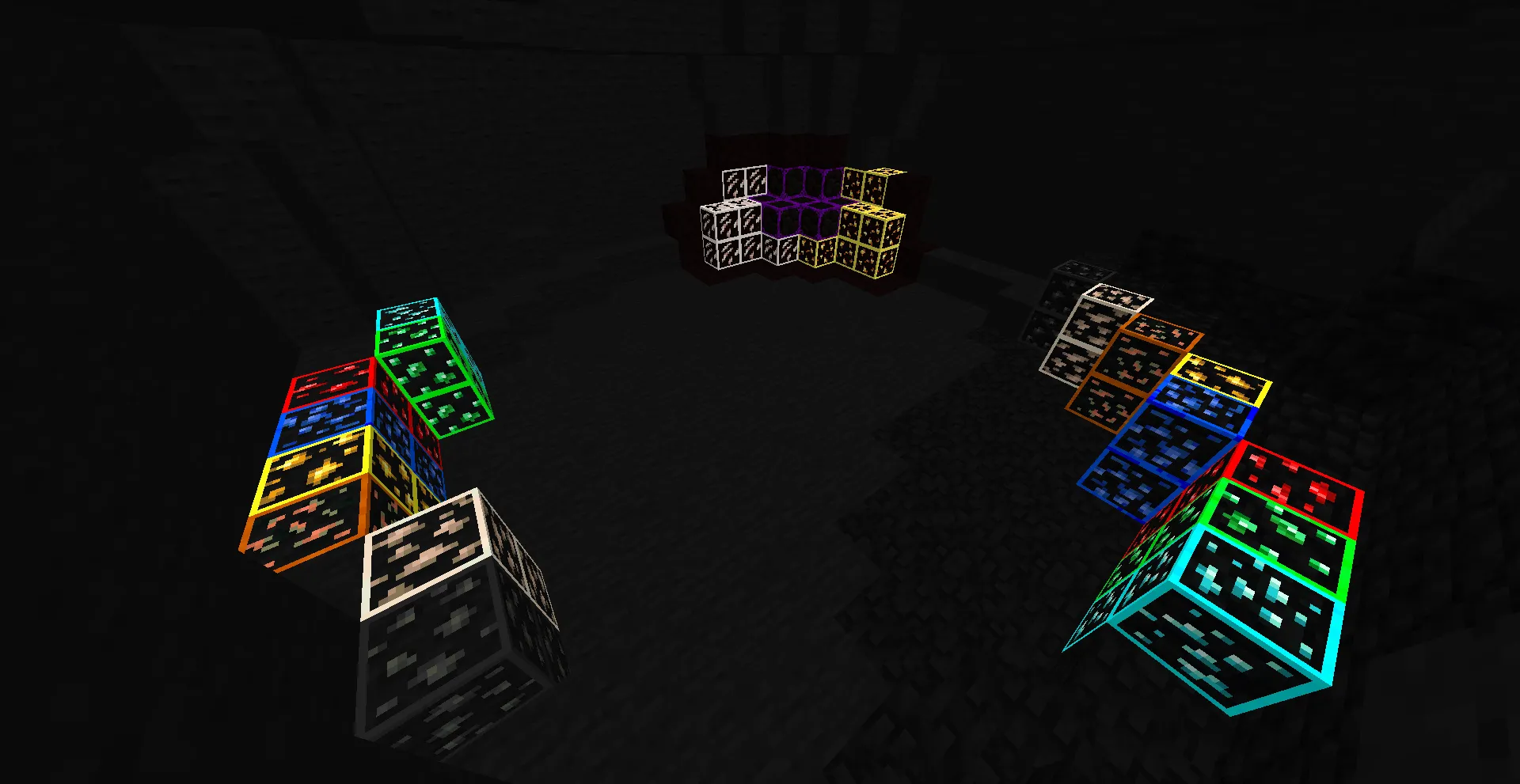 Emissive Ores (Outline + Glow) — скриншот 1 (Текстуры, Minecraft)