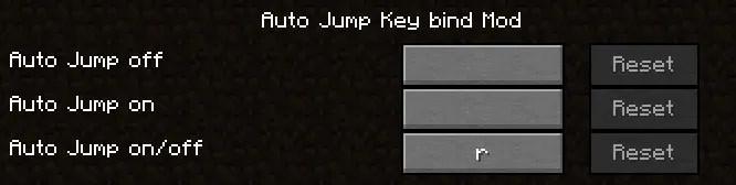 AutoJump KeyBind Mod — скриншот 2 (Моды, Minecraft)