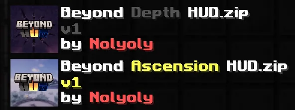 Beyond HUDs, Текстуры, Minecraft