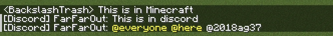Lan World Discord Integration, Моды, Minecraft
