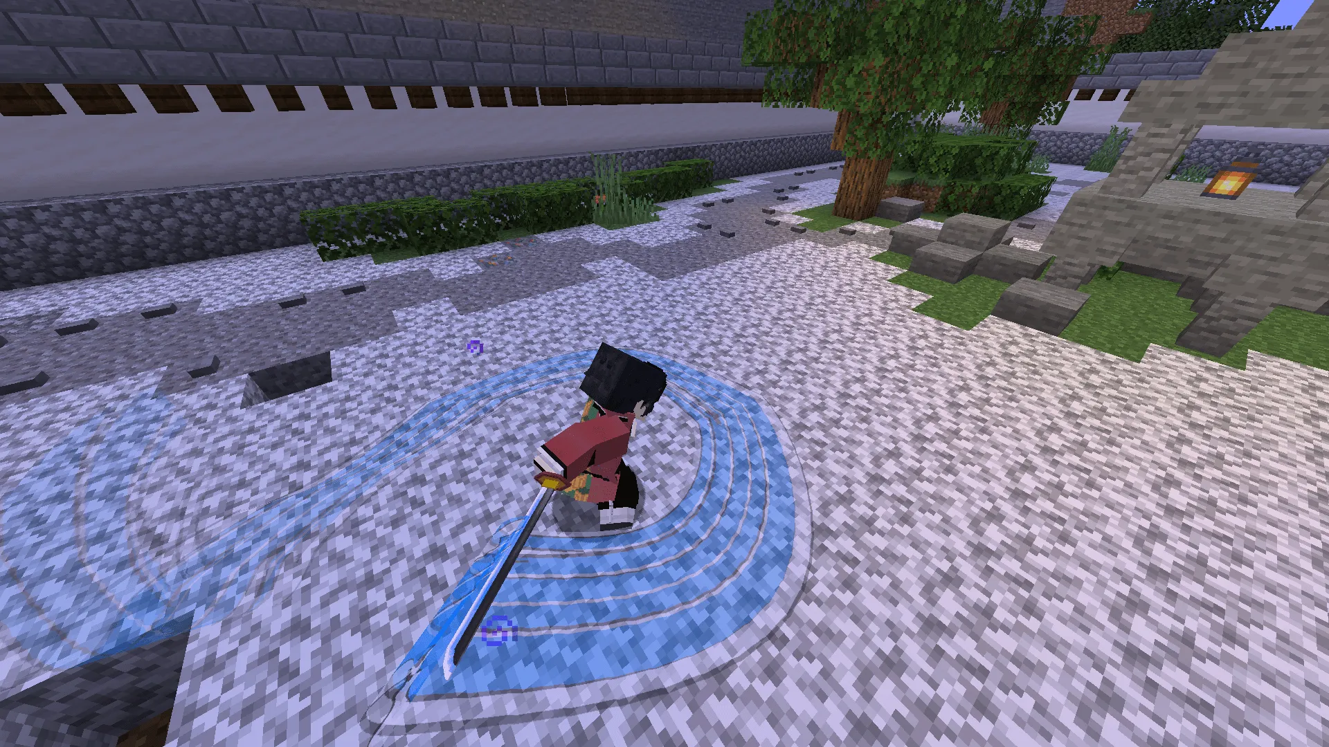 Kimetsu X EpicFight X Weapons of Miracles — скриншот 4 (Моды, Minecraft)