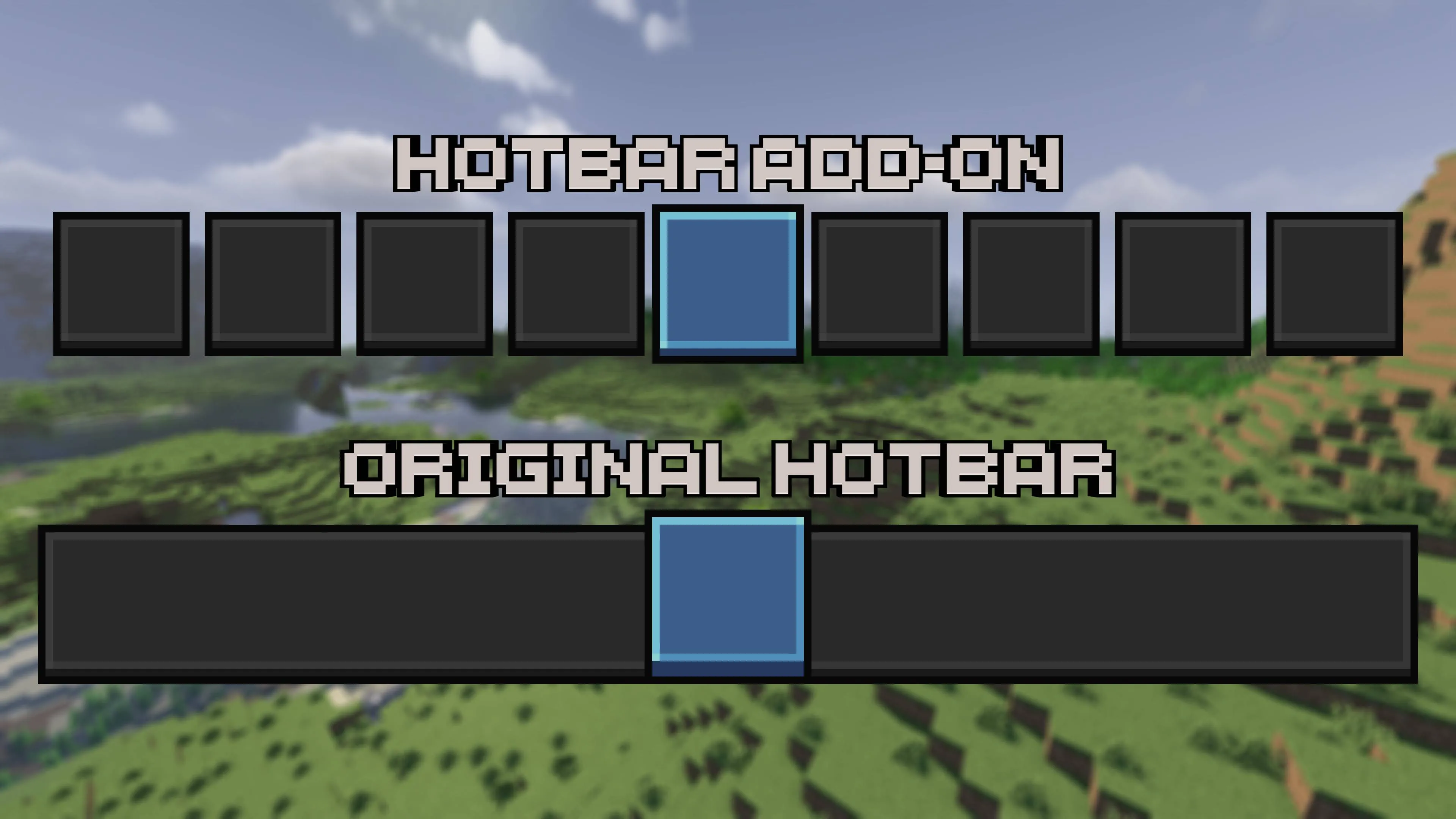 Unique Dark - Hotbar Add-On — скриншот 2 (Текстуры, Minecraft)