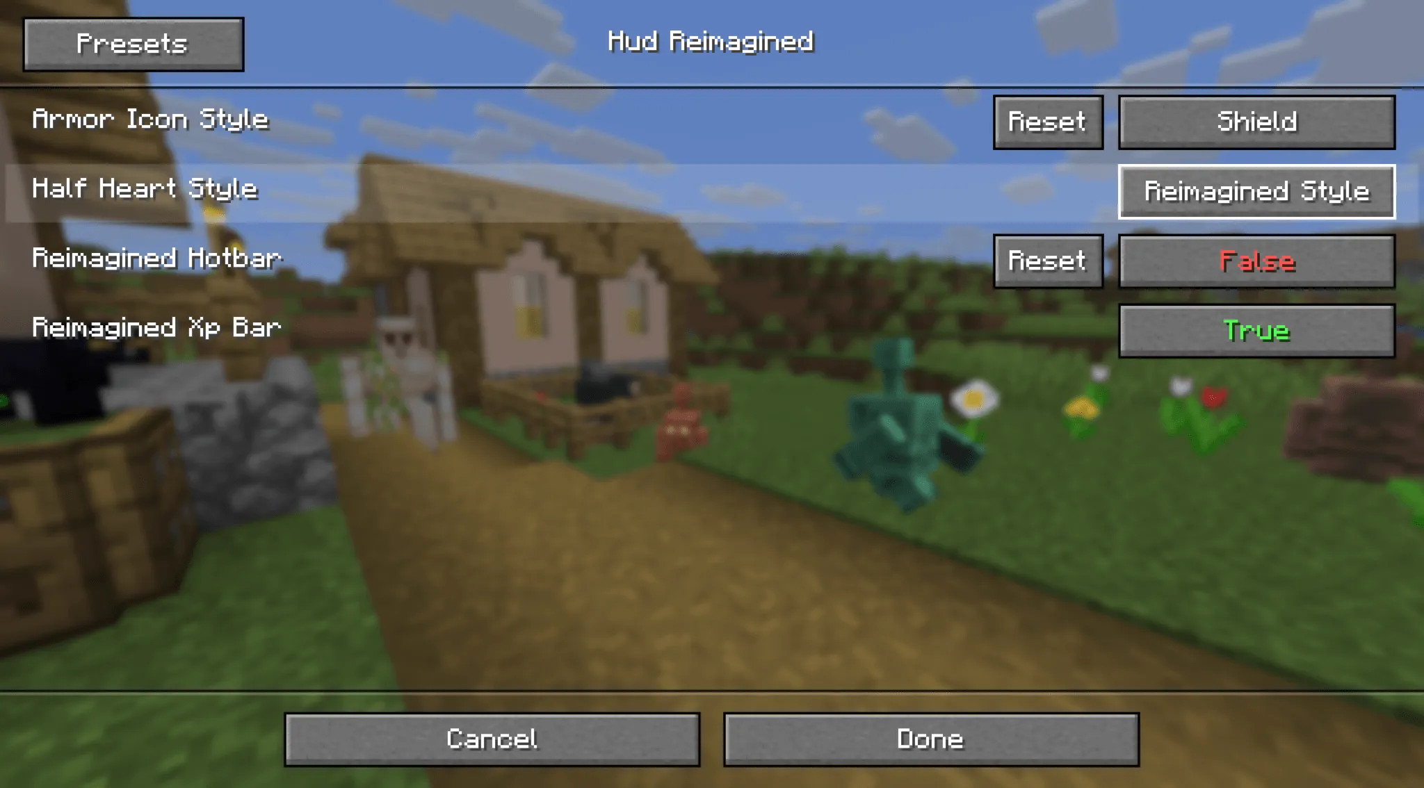 HUD Reimagined — скриншот 8 (Текстуры, Minecraft)