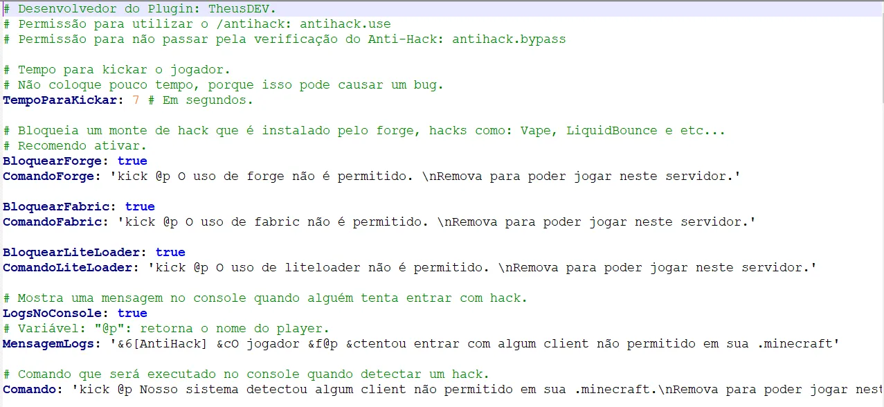 TD_AntiHack — скриншот 4 (Плагины, Minecraft)