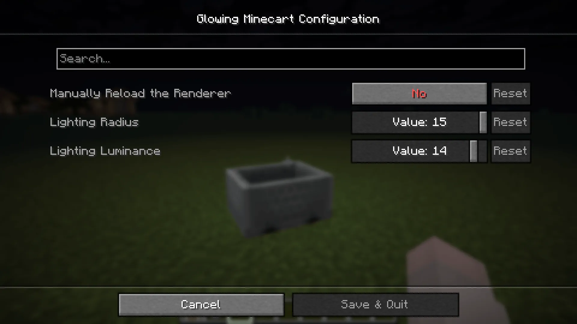Glowing Minecart, Моды, Minecraft