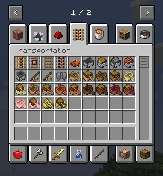 Old Creative Menu Restored, Текстуры, Minecraft