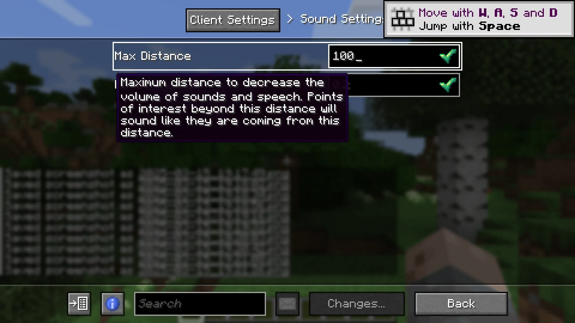 Audio Navigation, Моды, Minecraft