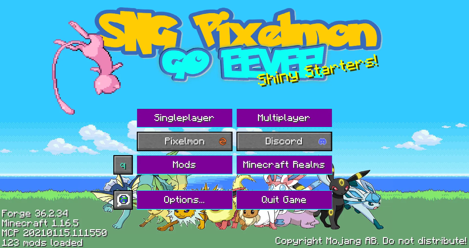 GO EEVEE, Модпаки, Minecraft