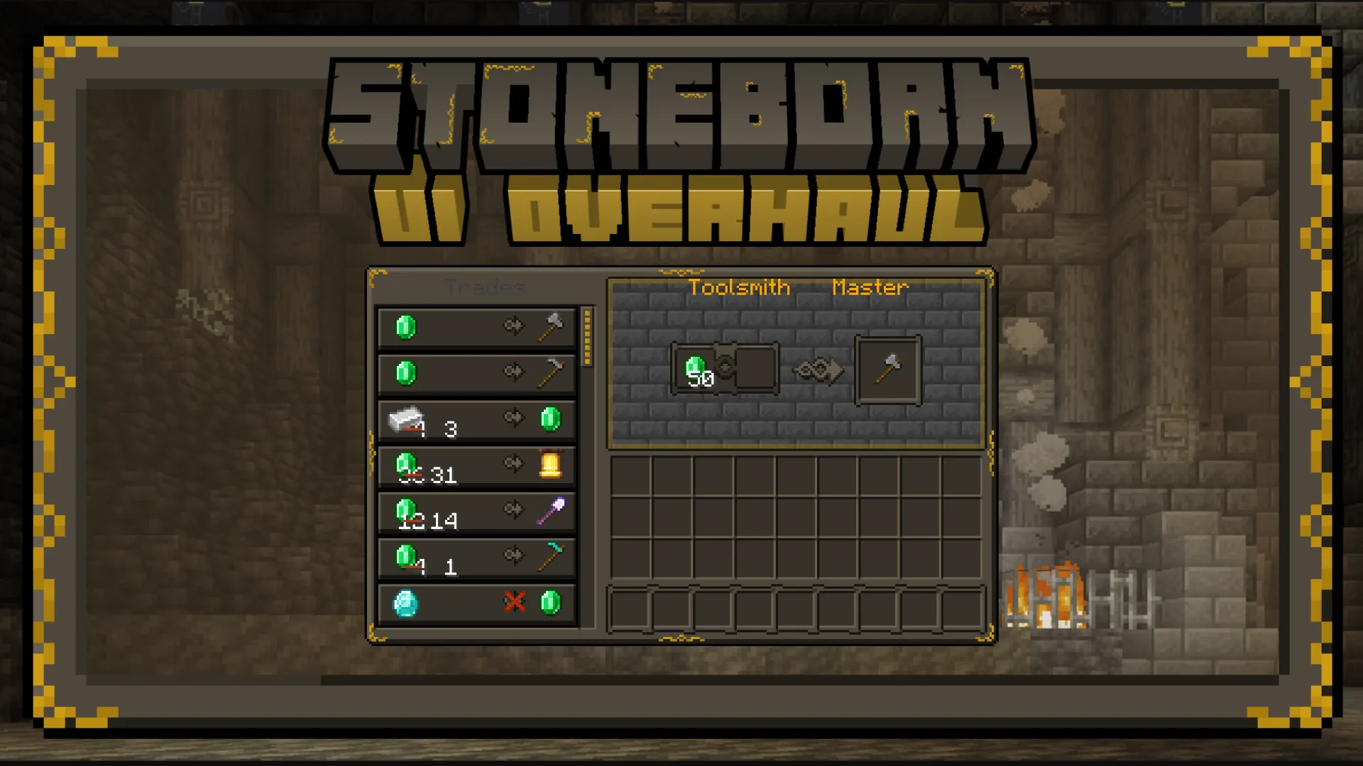 STONEBORN - Dwarven-Fantasy Inspired UI Overhaul, Текстуры, Minecraft