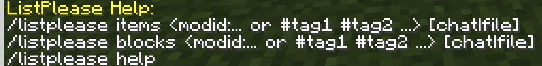 List Please!, Моды, Minecraft