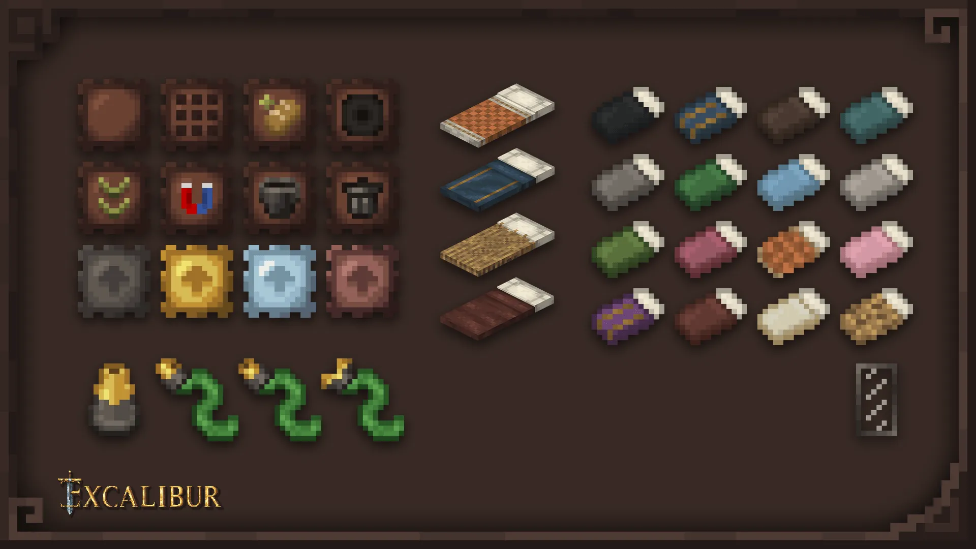 Excalibur | Traveler's Backpack Support — скриншот 1 (Текстуры, Minecraft)