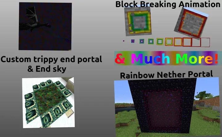 Ultimate Rainbow UI, Particles & More! — скриншот 2 (Текстуры, Minecraft)