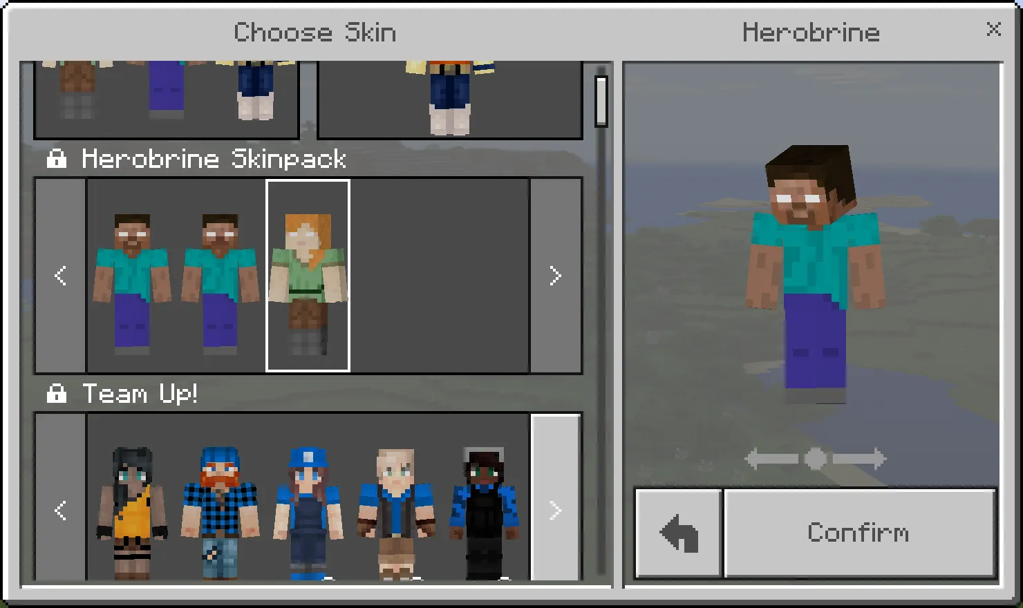 Herobrine Skinpack, Аддоны, Minecraft