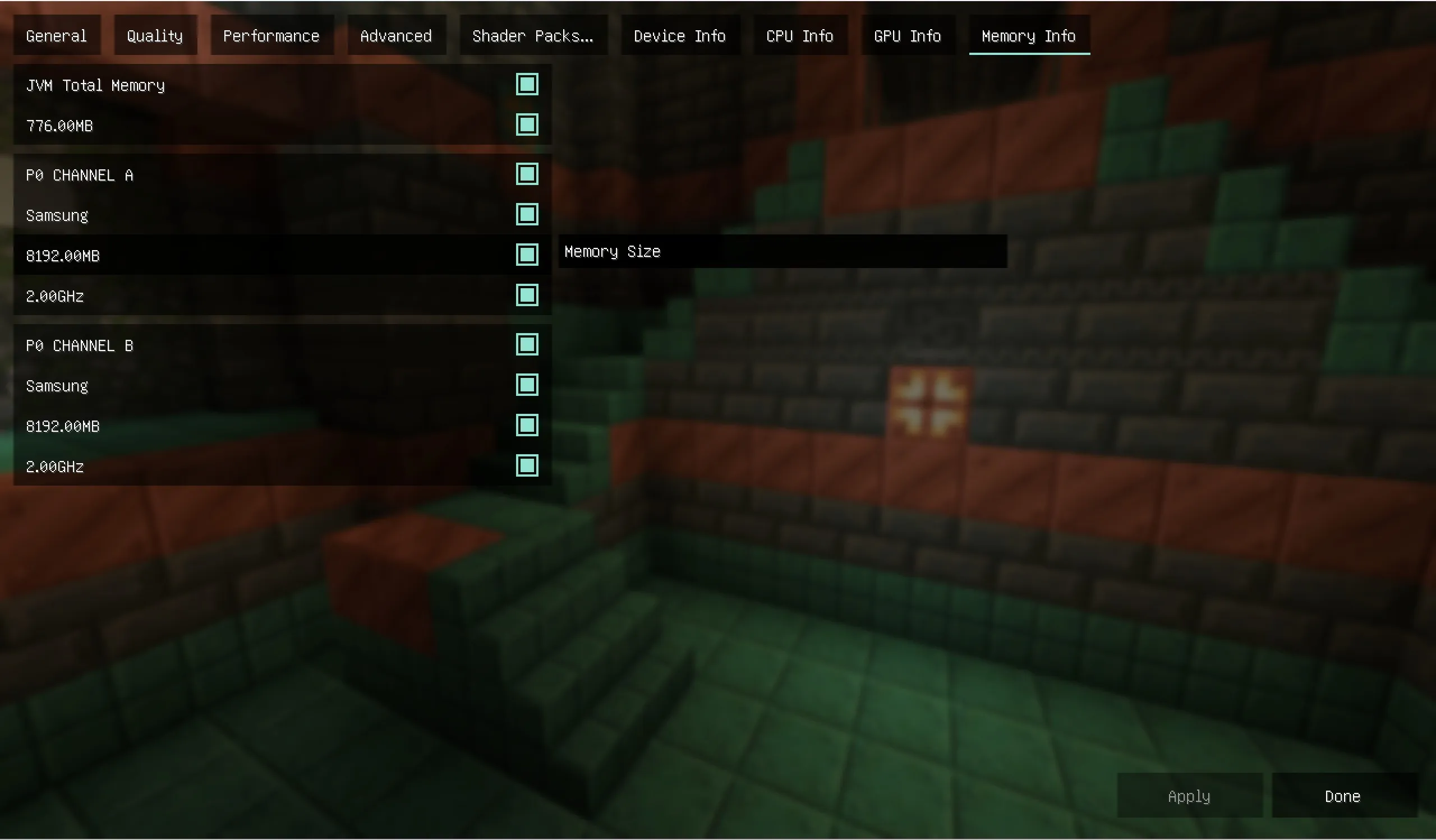 Sodium/Embeddium Device Check, Моды, Minecraft
