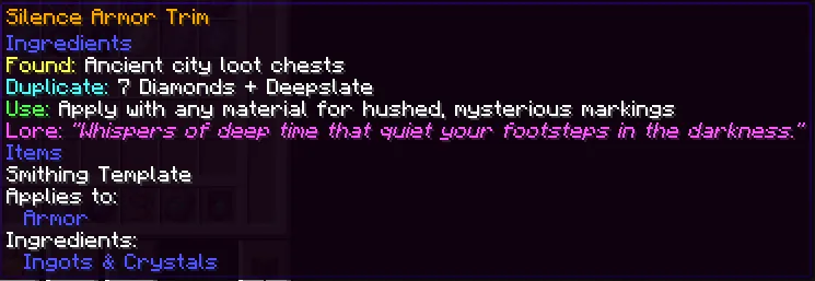 smithing templates descriptions — скриншот 2 (Моды, Minecraft)