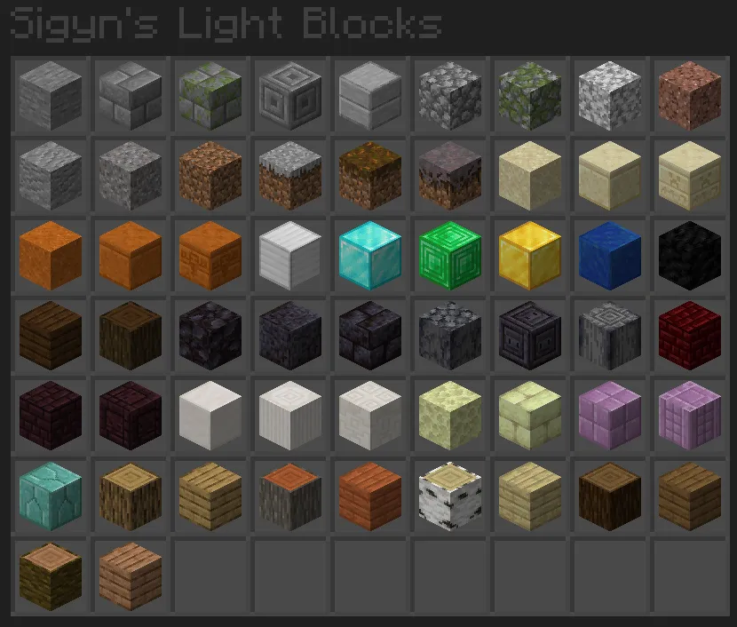 Sigyn's Light Blocks, Моды, Minecraft