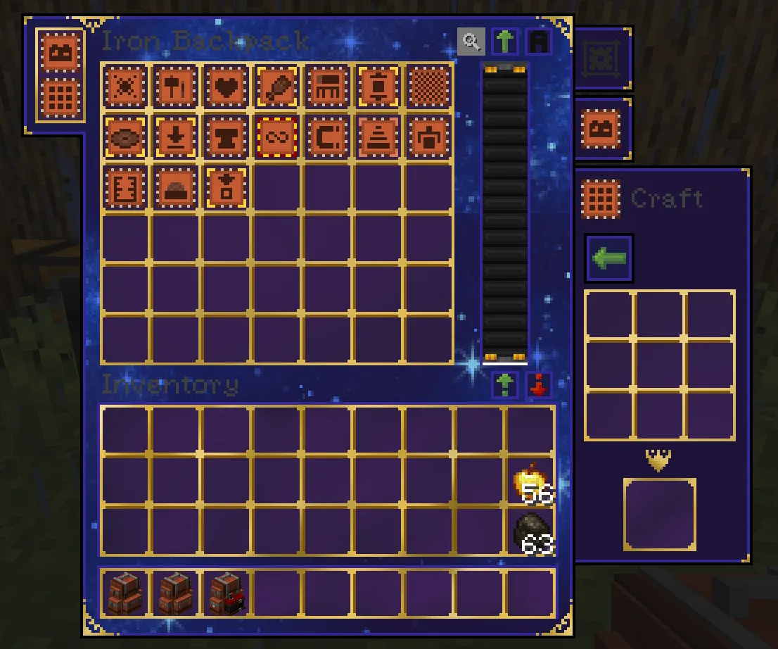Space and stars GUI Compat, Текстуры, Minecraft