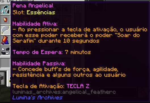 Luminas Archives, Моды, Minecraft